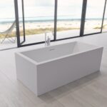 Fredensborg badekar fra danske Copenhagne bath er et firkantet frittstående solid surface badeakr